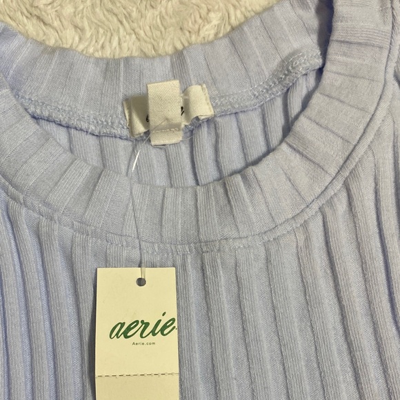 Sleeveless Ribbed Knit Top - Light Blue NWT - Picture 4 of 4